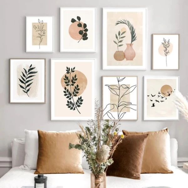 مجموعه تابلو برای فضای نشیمن مدرن