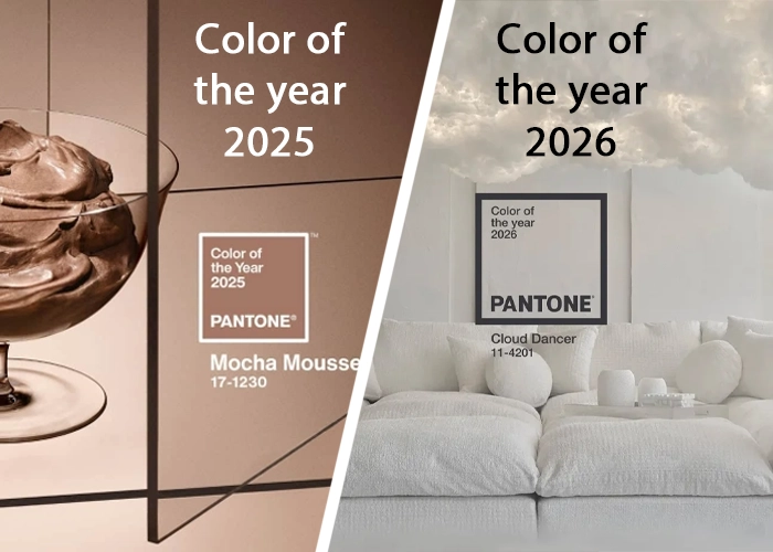 مقایسه رنگ سال 2025 و 2026 باهم